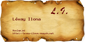 Lévay Ilona névjegykártya