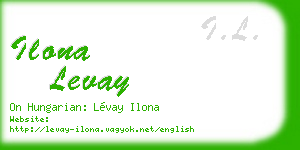 ilona levay business card